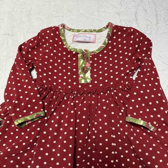 SweetHoney Holiday Mixed Print Dress 12m - Picture 4 of 7